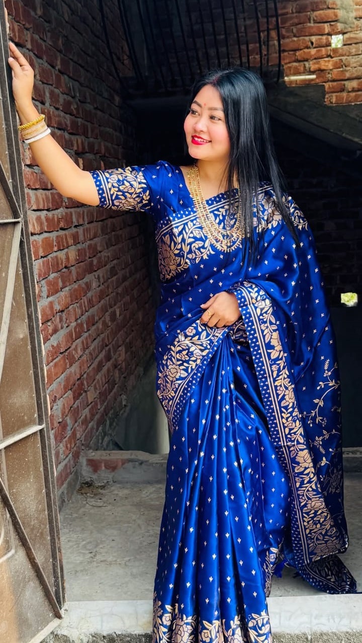 Japani Silk Sharee with Blouse Piece ছবি 3