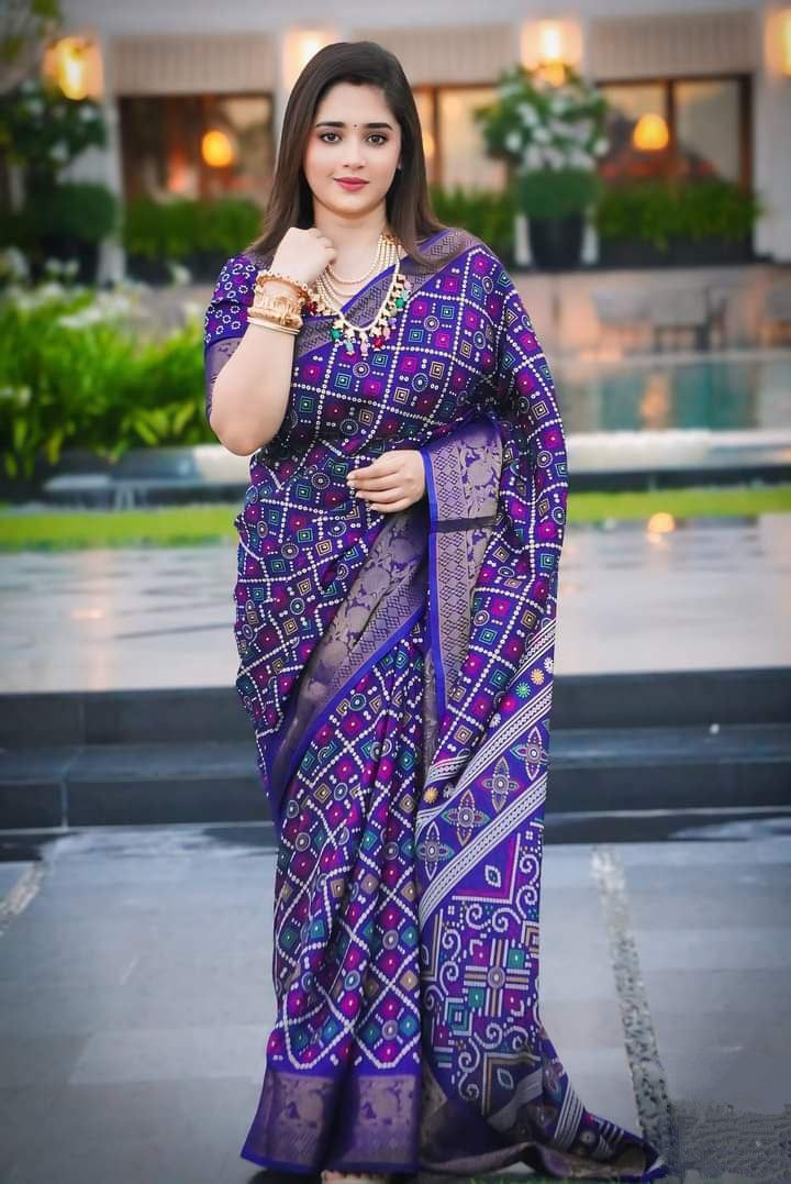 Half Silk Saree with Blouse Piece ছবি 3