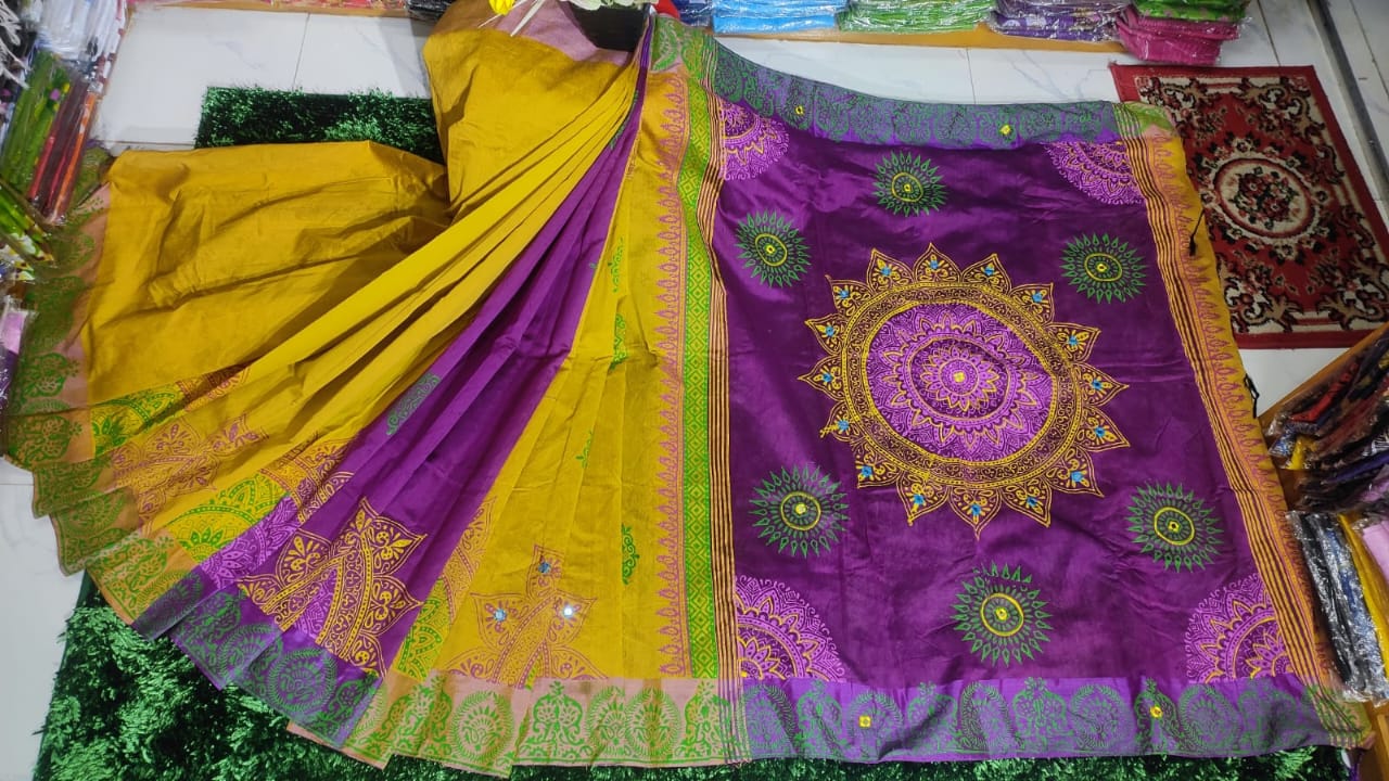 এমব্রয়ডাড়ী ধুপিয়ানসিল্ক শাড়ী ছবি 7
