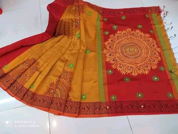 এমব্রয়ডাড়ী ধুপিয়ানসিল্ক শাড়ী ছবি 5