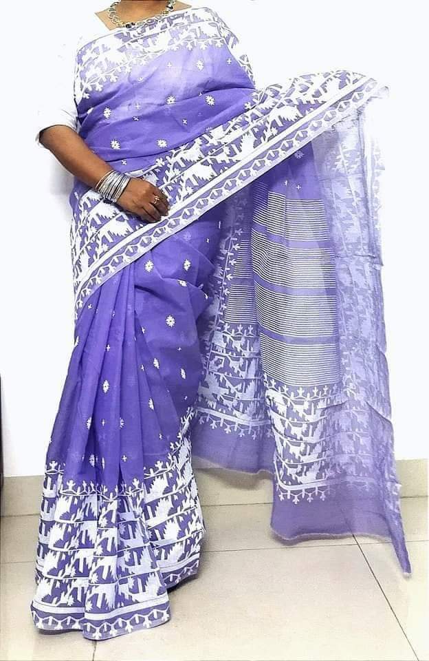 হাফ সিল্ক স্ক্রিন প্রিন্ট শাড়ি ছবি 15