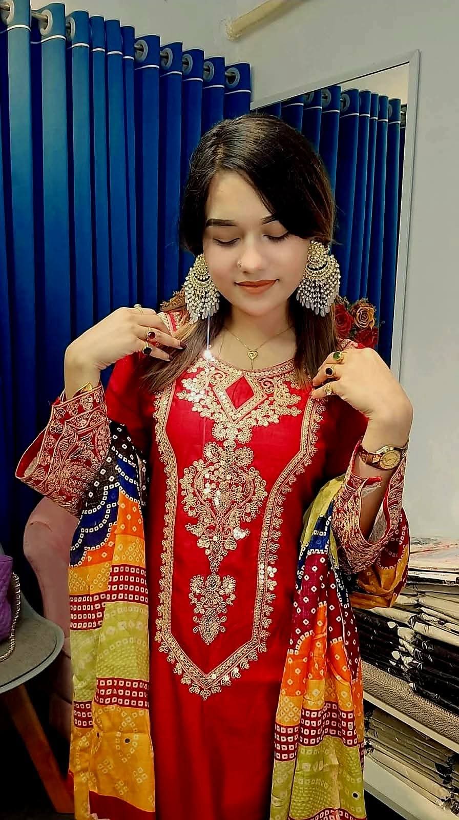 Embroidery Three Piece