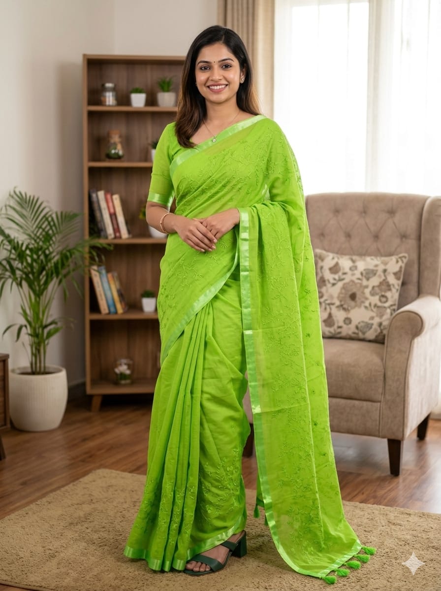 Embroidery Premium Half Silk Sharee ছবি 4