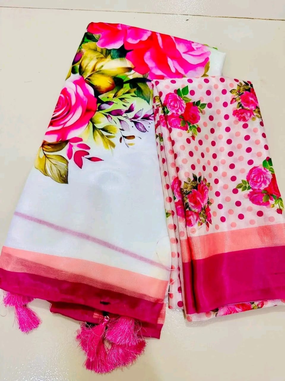 Digital Print sharee with blause pcs ছবি 5