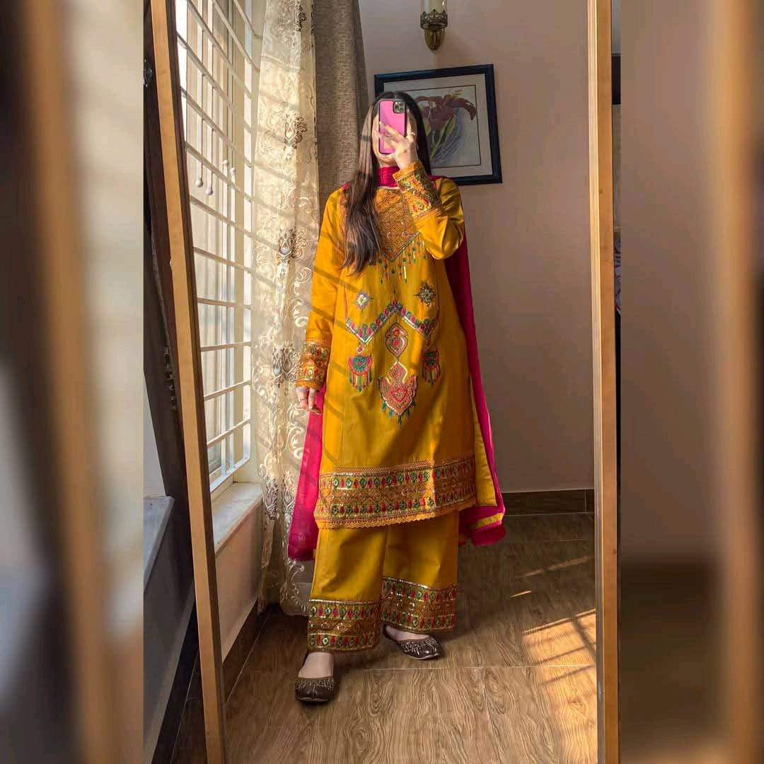 Sequence Embroidery Three  Piece