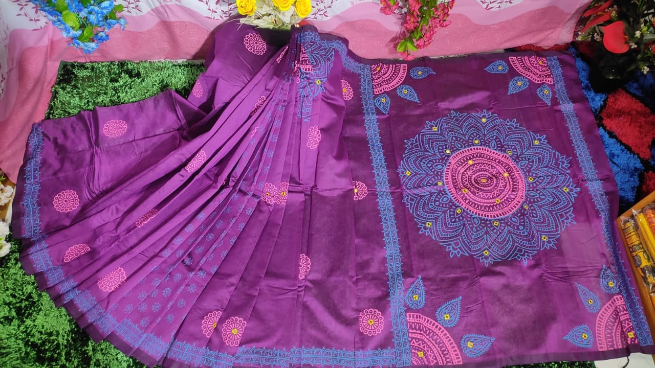 এমব্রয়ডাড়ী ধুপিয়ানসিল্ক শাড়ী ছবি 16