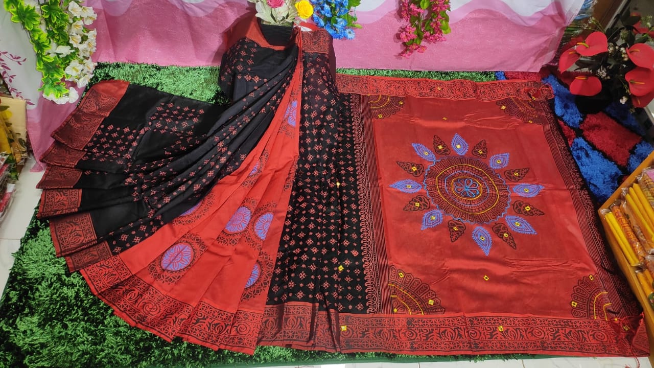 এমব্রয়ডাড়ী ধুপিয়ানসিল্ক শাড়ী ছবি 7