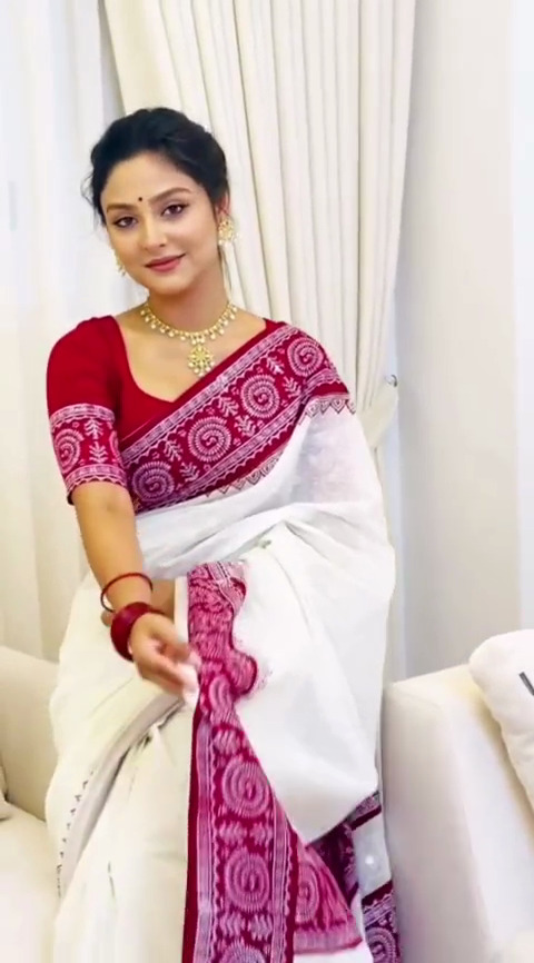 Skin Print Half Silk Sharee with Blouse Piece ছবি 3