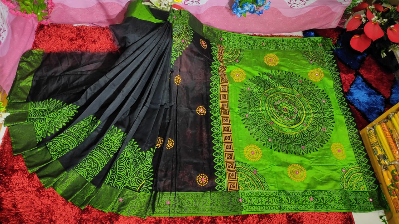 এমব্রয়ডাড়ী ধুপিয়ানসিল্ক শাড়ী ছবি 14