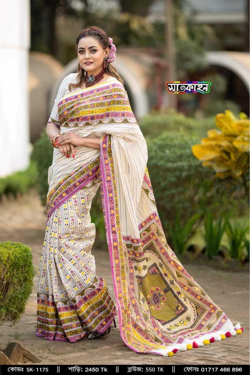 Half silk sharee ছবি 9