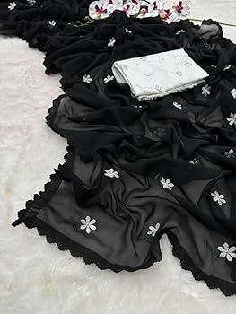 Georgette Sharee With Blouse Piece