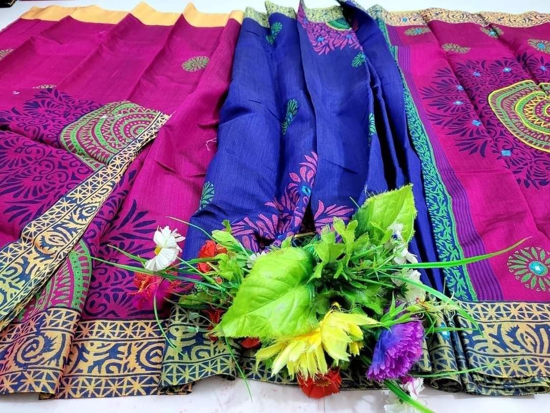 এমব্রয়ডাড়ী ধুপিয়ানসিল্ক শাড়ী