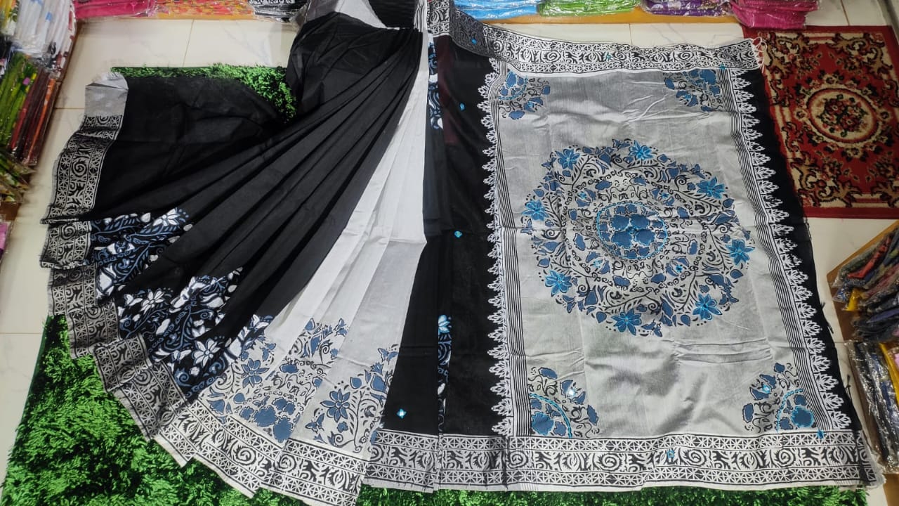 এমব্রয়ডাড়ী ধুপিয়ানসিল্ক শাড়ী