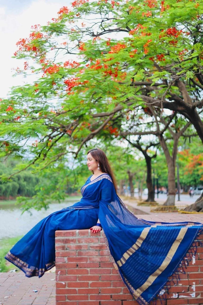 Premium Sharee with Blouse Piece ছবি 17