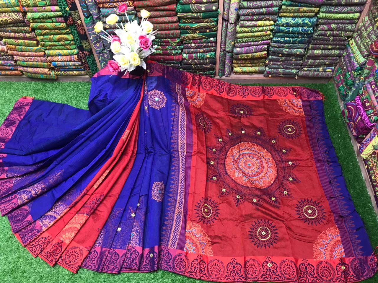 এমব্রয়ডাড়ী ধুপিয়ানসিল্ক শাড়ী