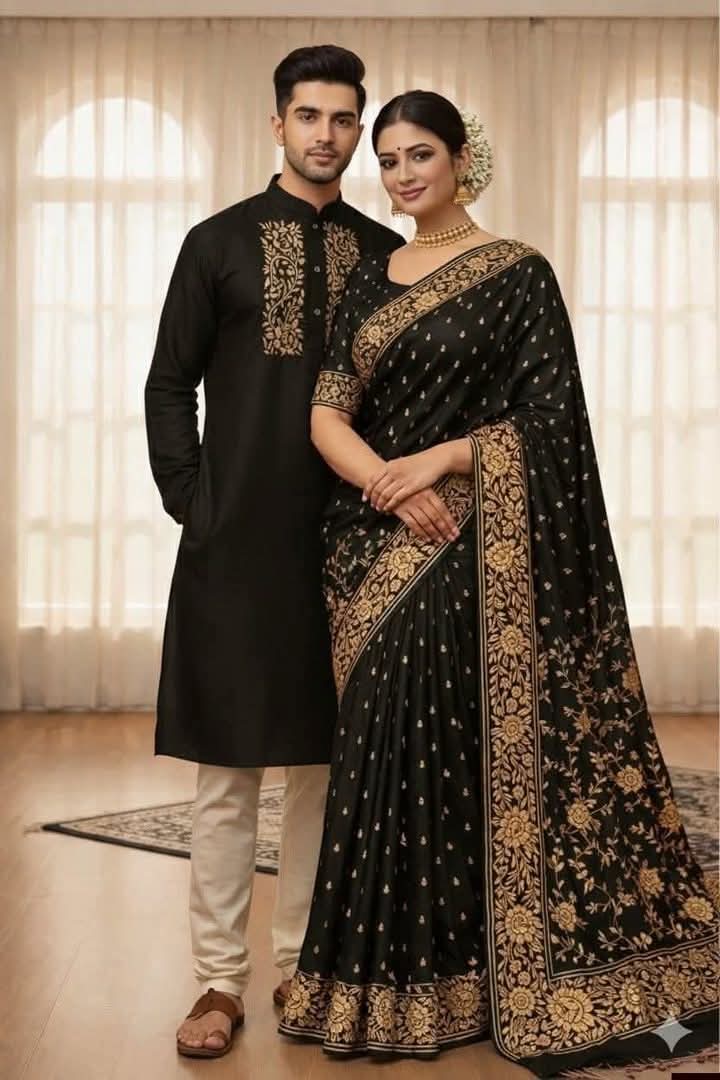 Sharee Panjabi Couple Dress with Blouse Piece ছবি 3