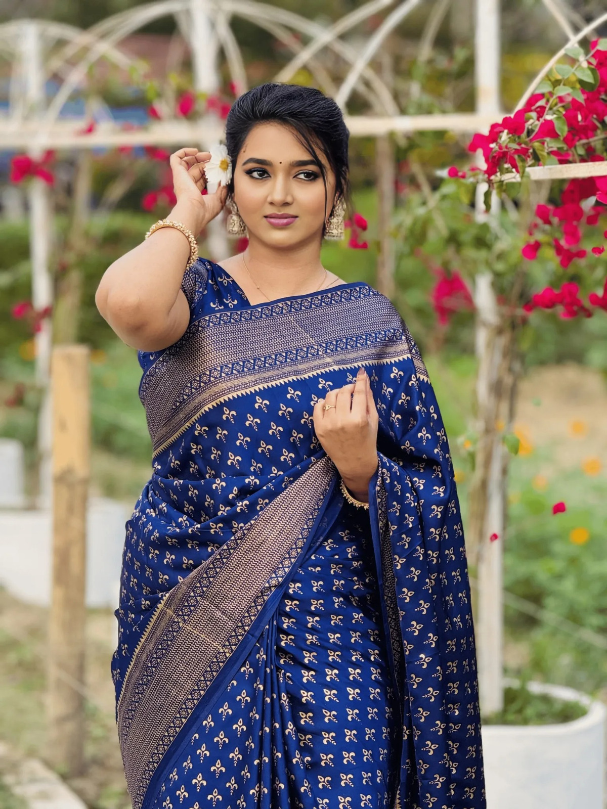 Japani Silk Sharee with Blouse Piece ছবি 13