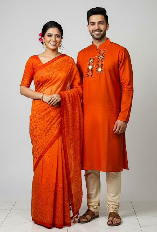 Premium Sharee Panjabi Couple Dress ছবি 8