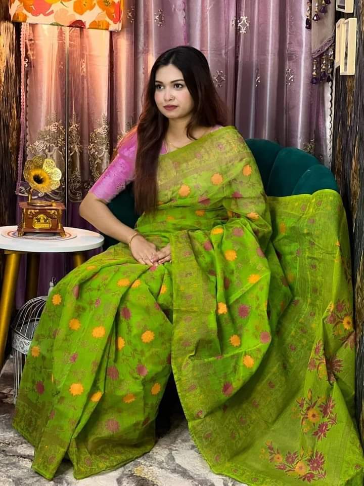 Half Silk Handprited Sarees ছবি 6