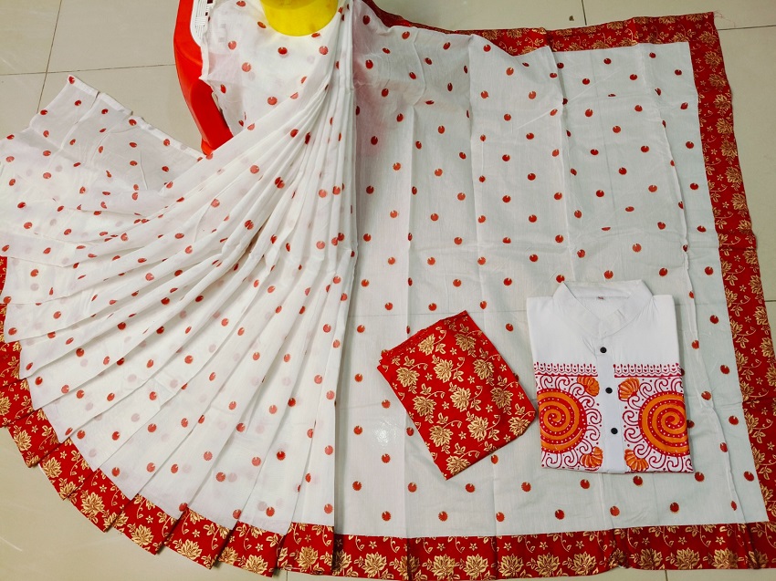 Sharee Panjabi Couple with Blouse Piece