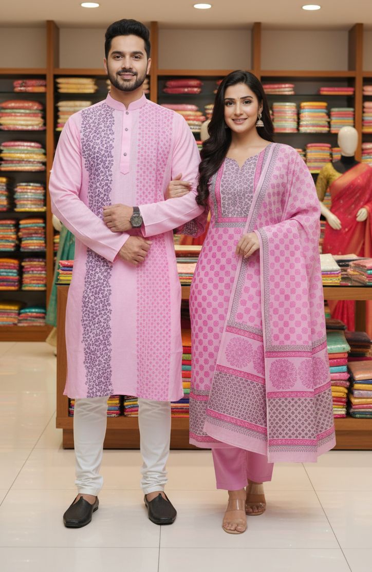 Block Print Three Piece ছবি 8