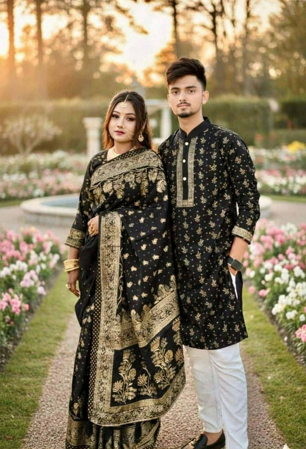 Sharee Panjabi Couple Dress with Blouse Piece ছবি 2
