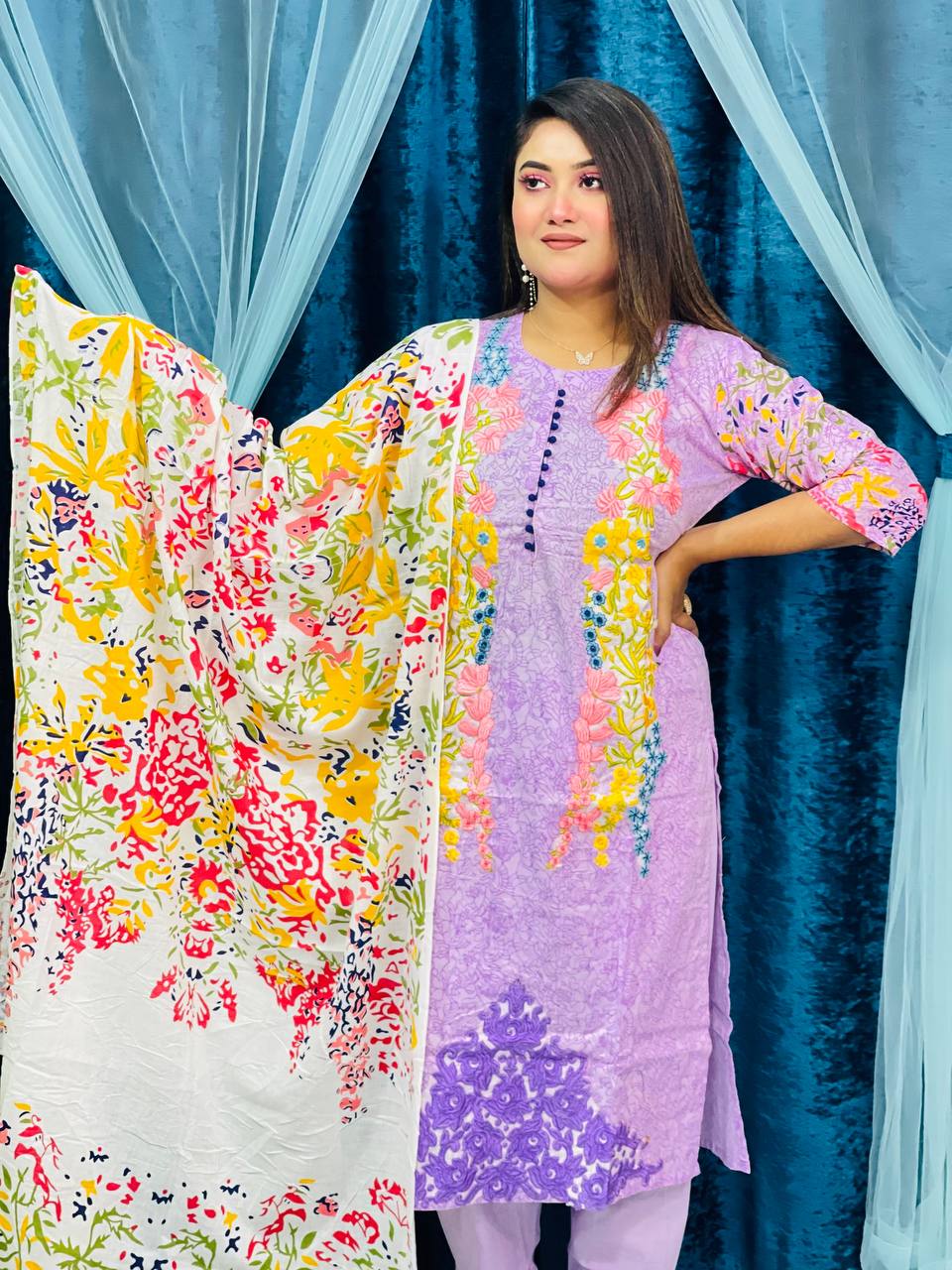Cotton Three Piece ছবি 2