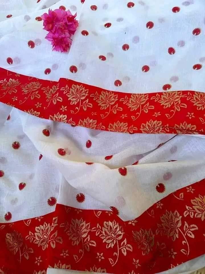 Half Silk Sharee with Blouse Piece ছবি 5