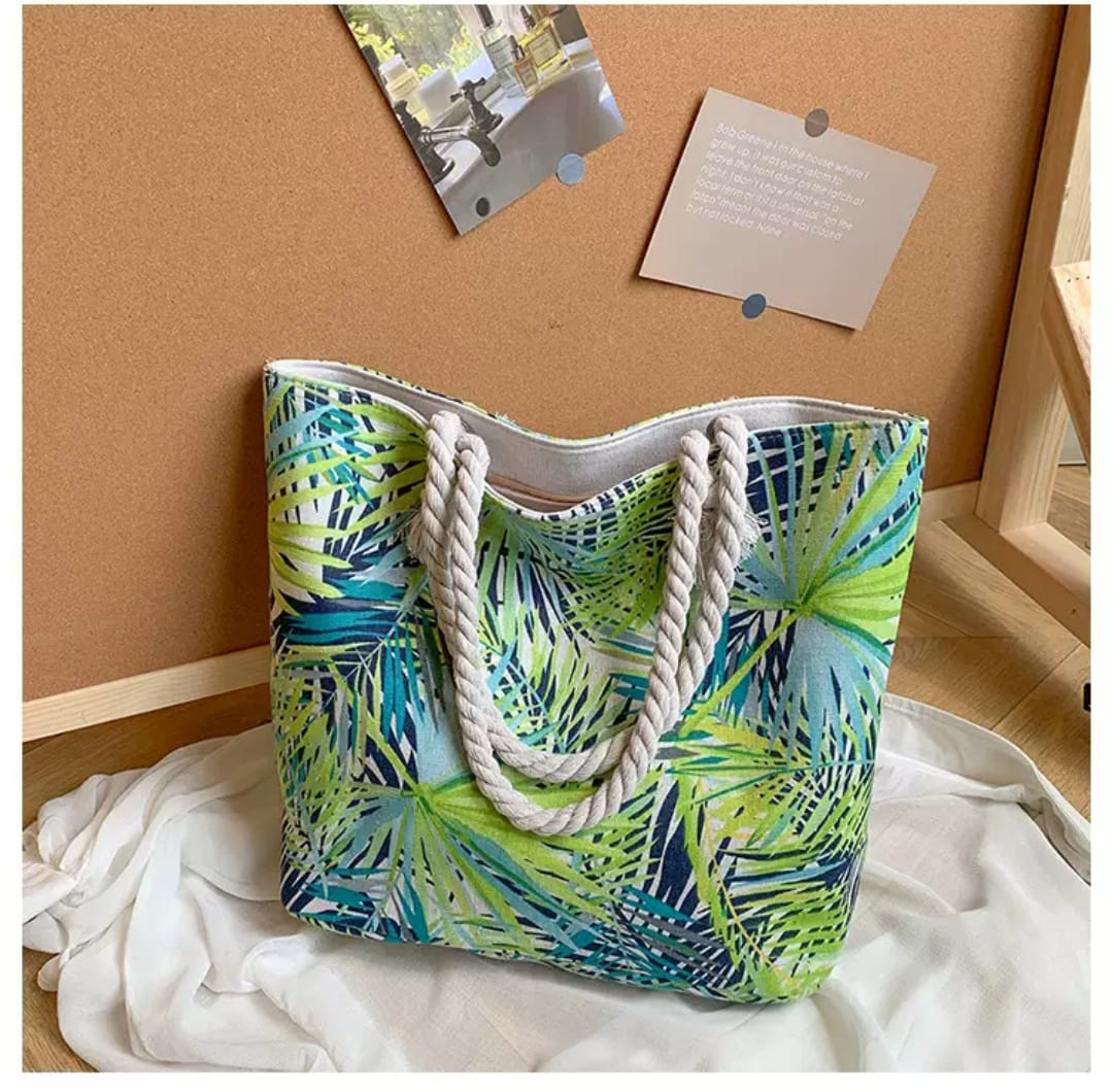 Floral canvas bag