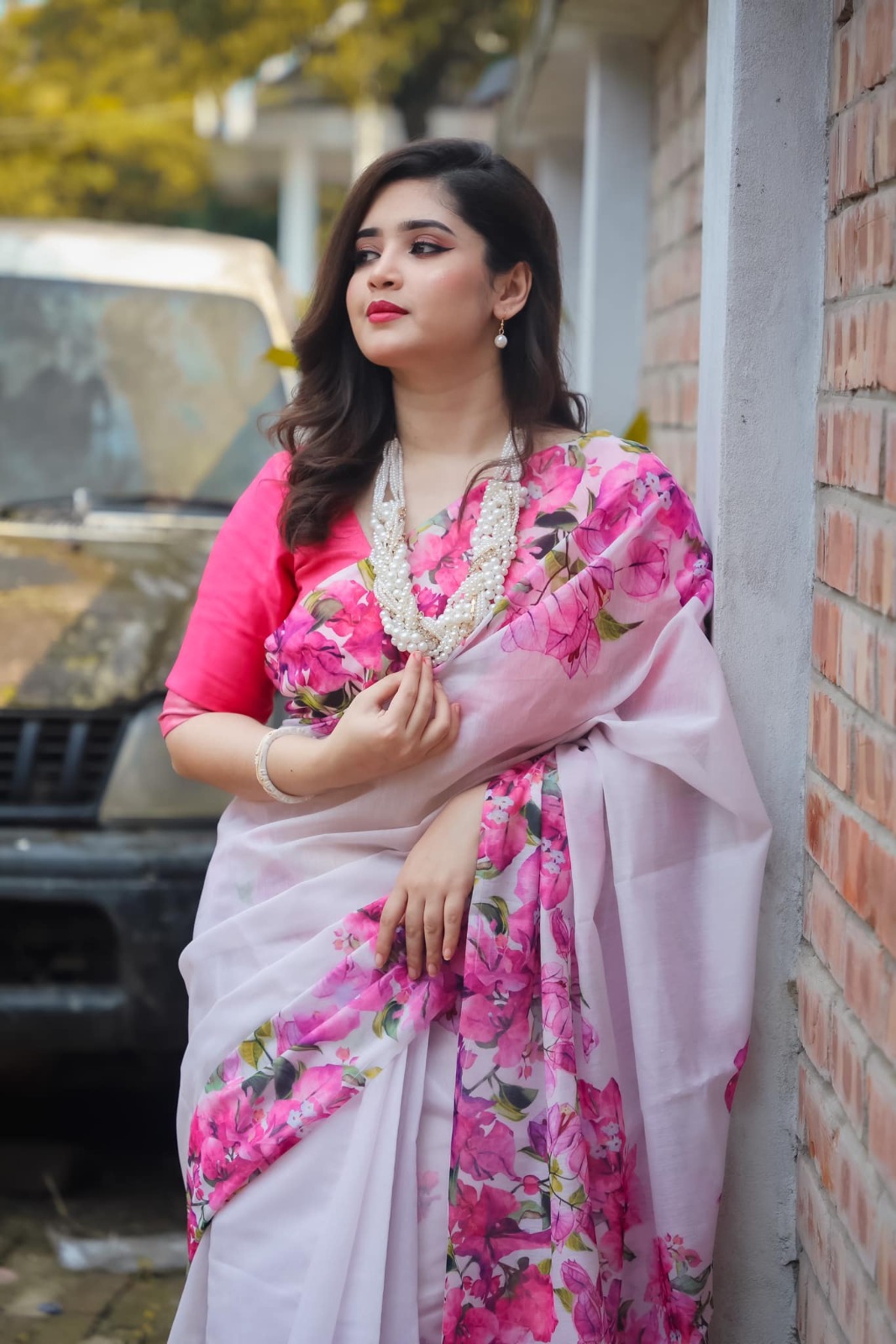 চান্দুরি সিল্ক শাড়ি ব্লাউজ সহ ছবি 2