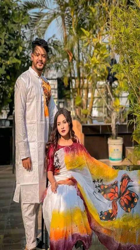 Hand Print Couple Dress ছবি 3