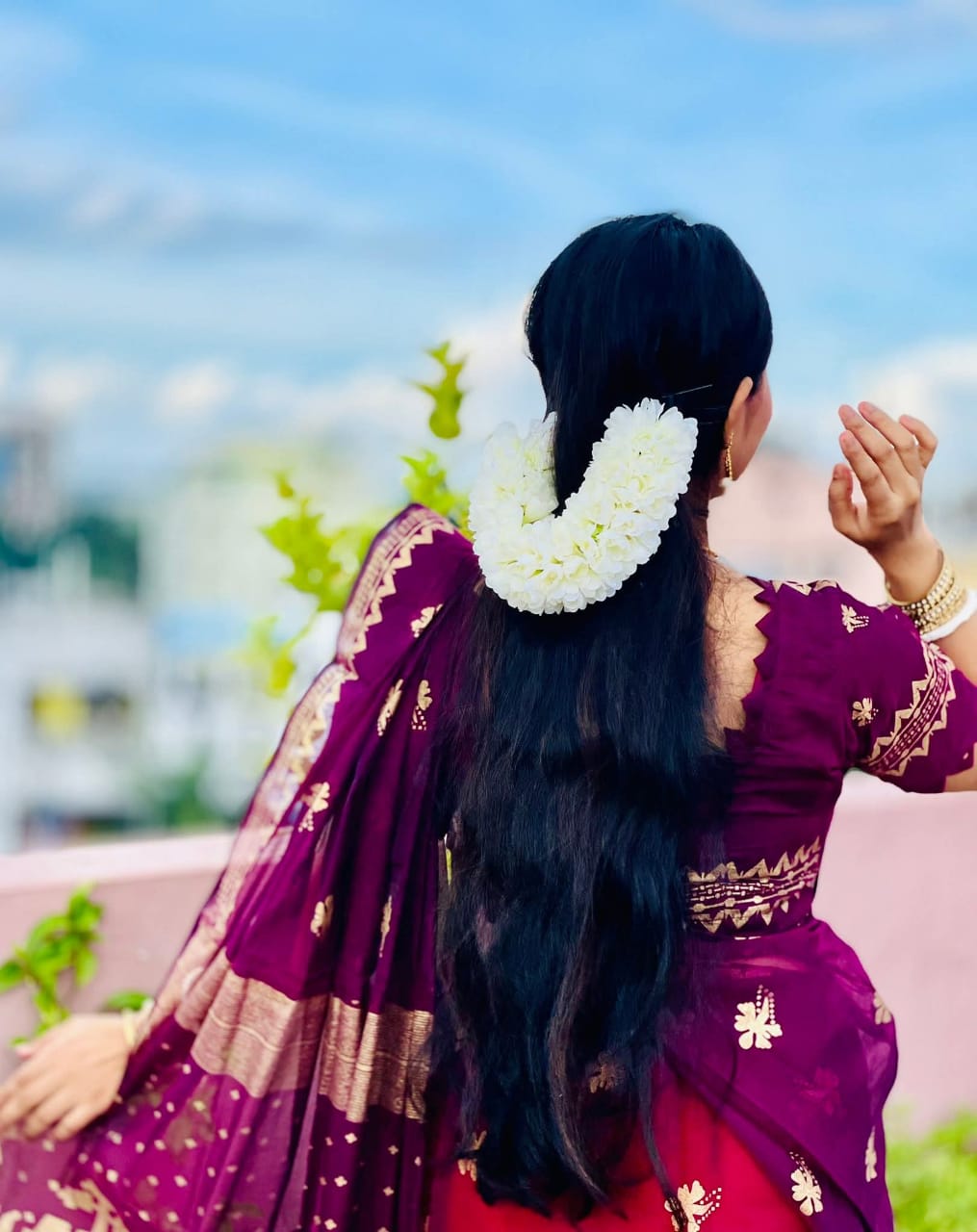 Semi Moslin Sharee  with Blouse Piece ছবি 4
