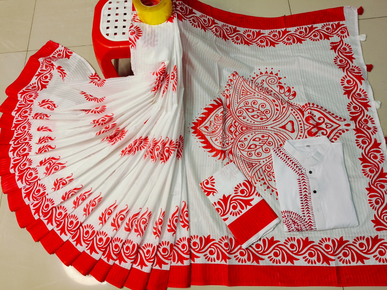 Sharee Panjabi Couple with Blouse Piece ছবি 15