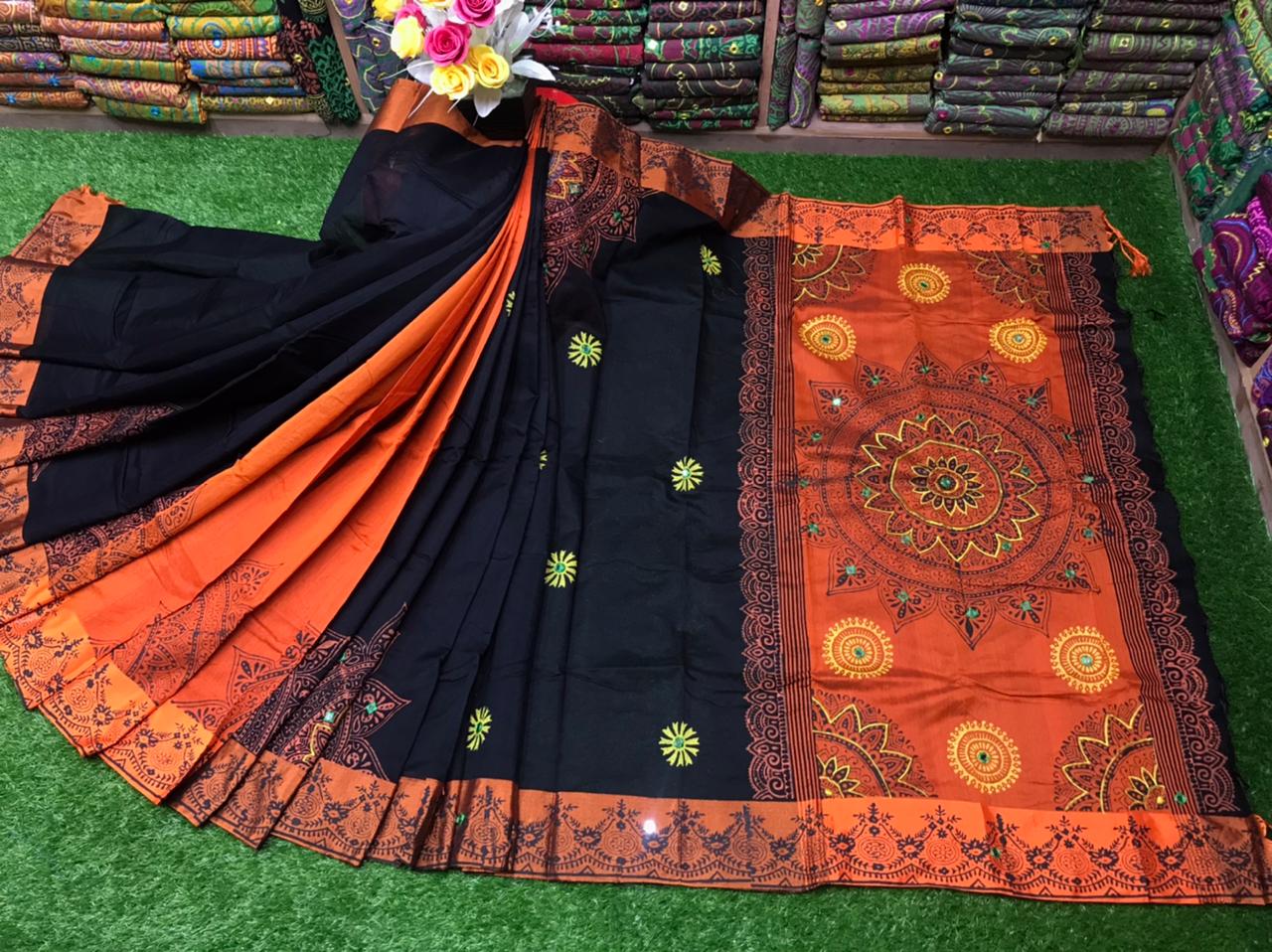 এমব্রয়ডাড়ী ধুপিয়ানসিল্ক শাড়ী ছবি 14
