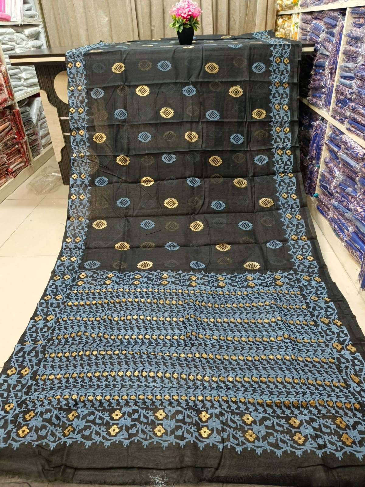Half Silk Skin Print Sharee ছবি 7
