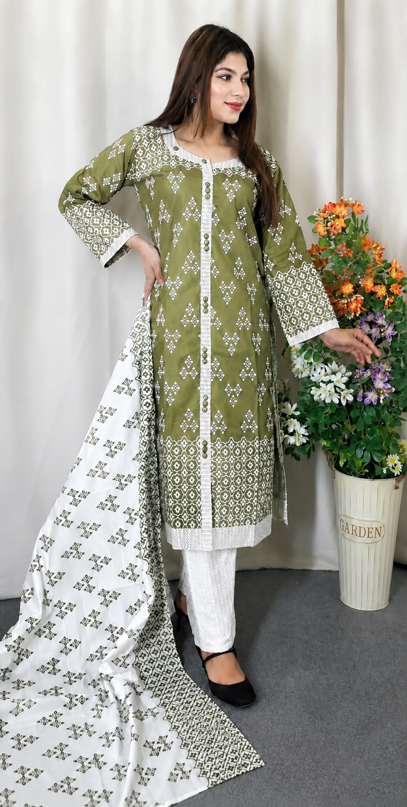Cotton Readymade Three Piece ছবি 3