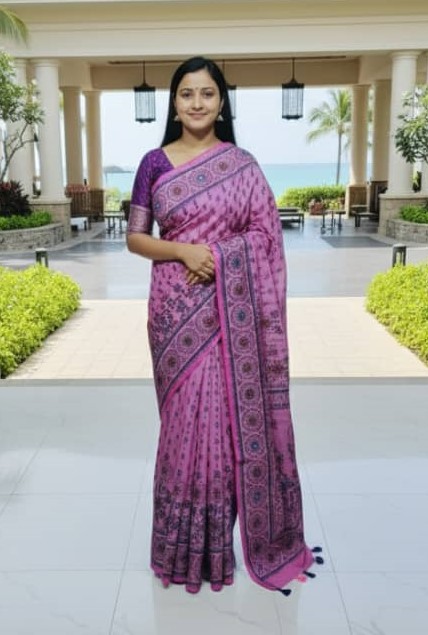 Premium Silk Boutique Skin Print Shari ছবি 7