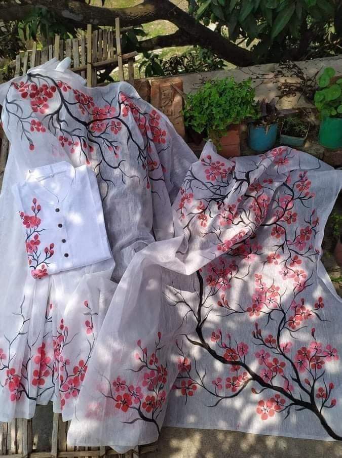 Exclusive Design Hand Print Couple Dress For Sweet Couple