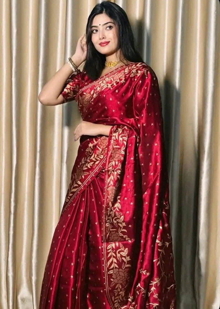 Japani Silk Sharee with Blouse Piece ছবি 2