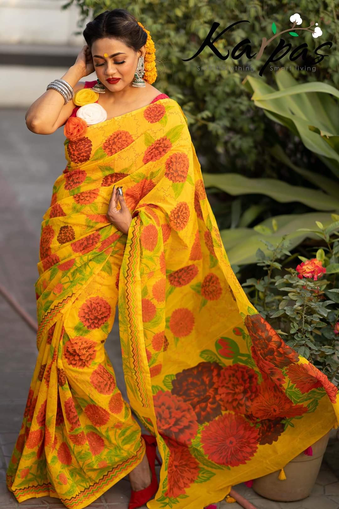 Half silk sharee ছবি 6