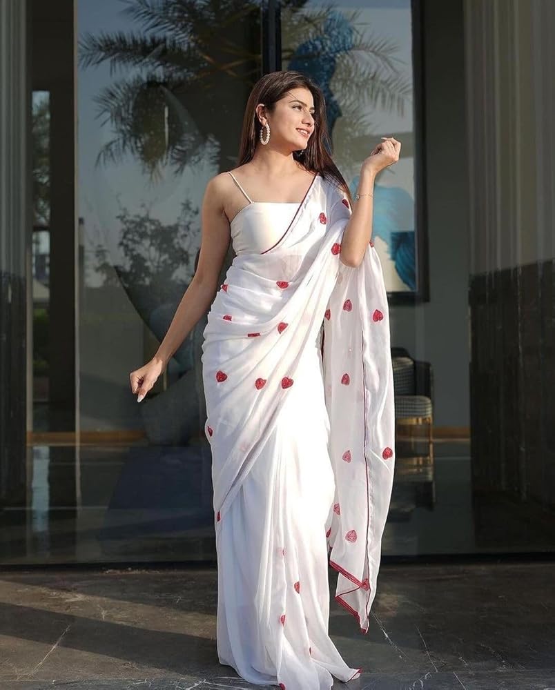 Premium Jorjet Embroidery Sharee ছবি 3