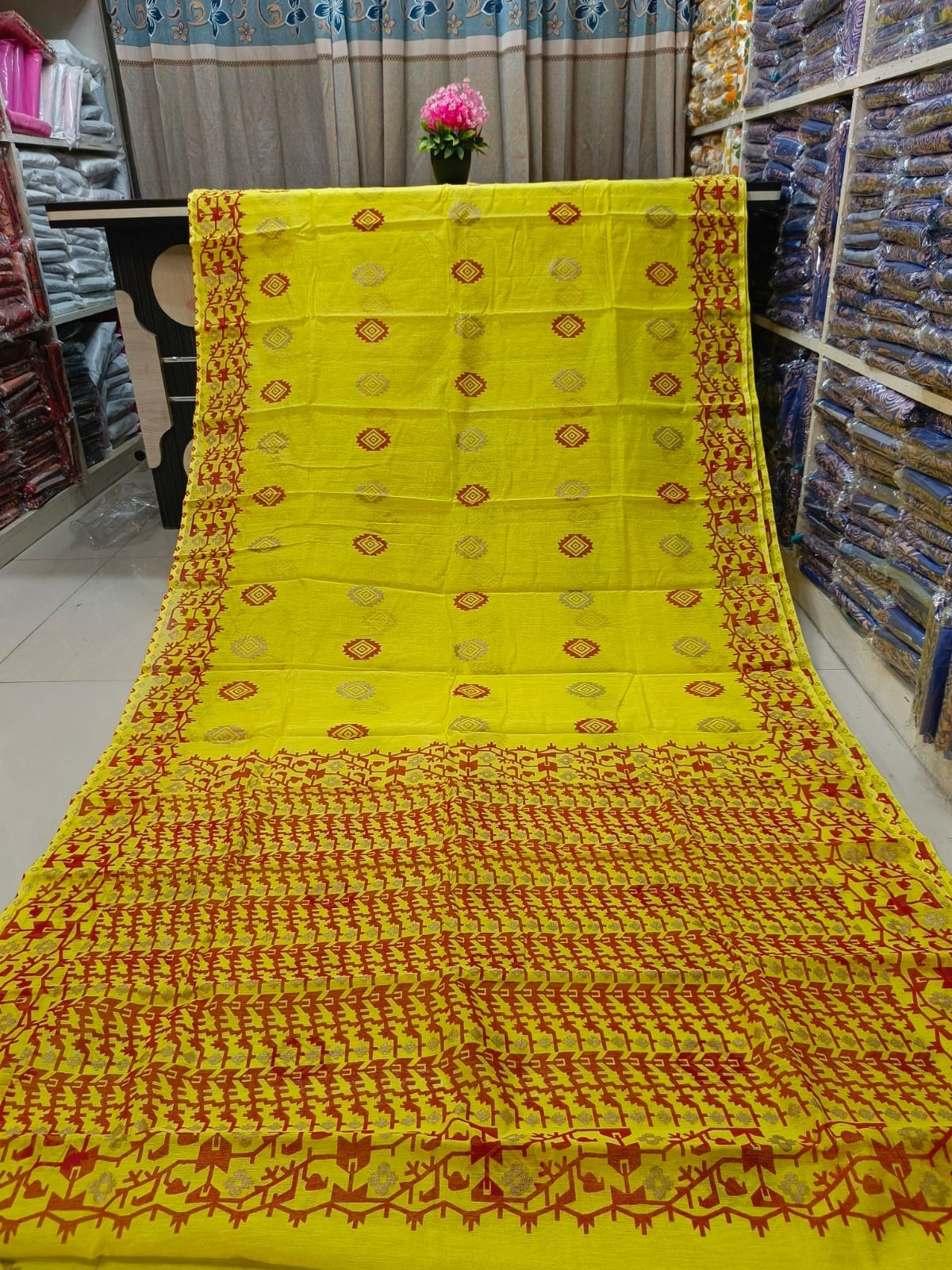 Half Silk Skin Print Sharee