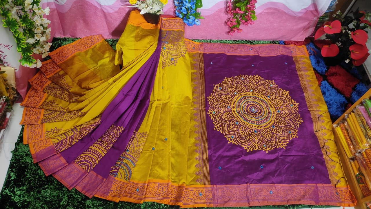 এমব্রয়ডাড়ী ধুপিয়ানসিল্ক শাড়ী ছবি 13