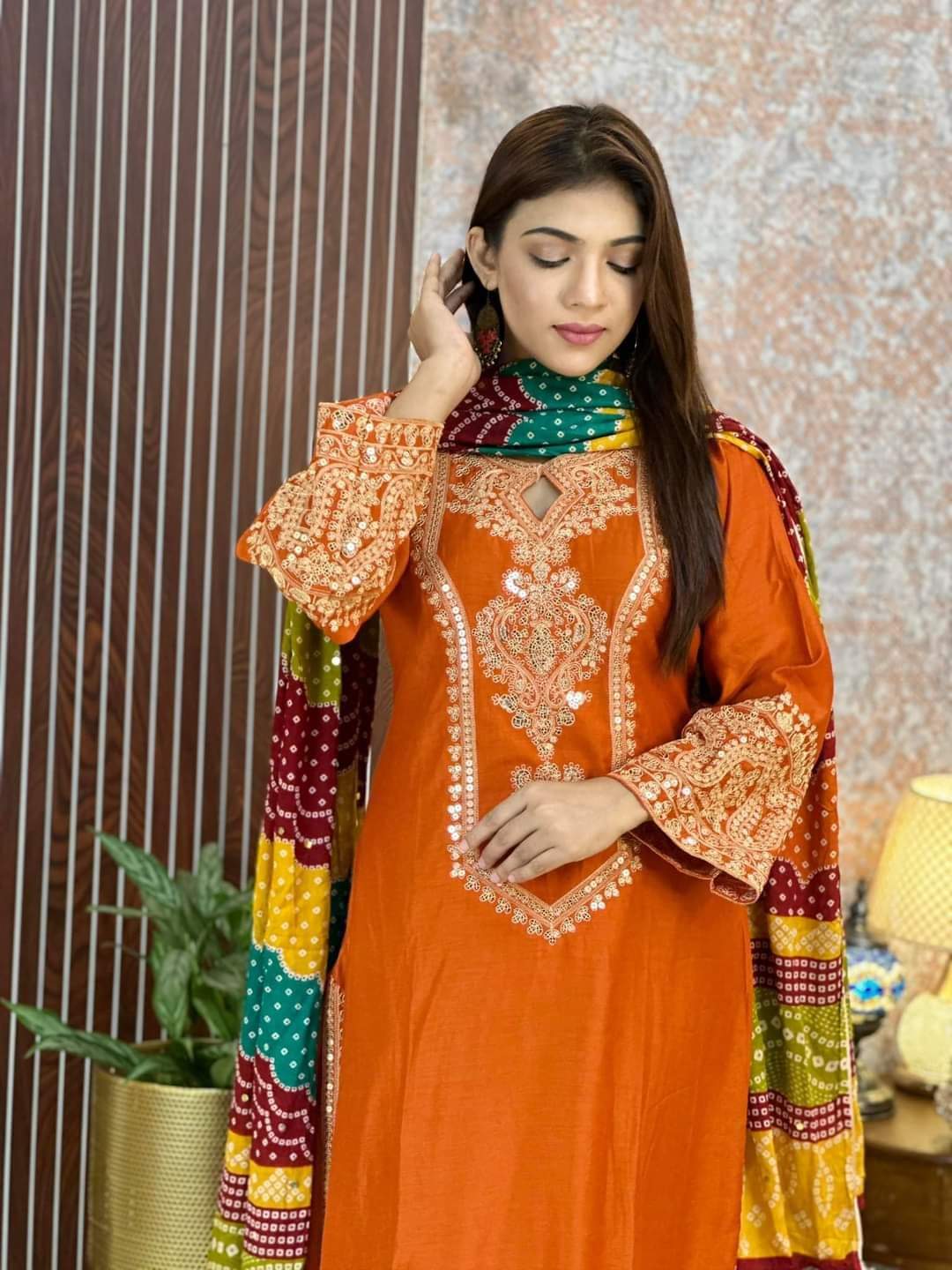 Linen Sequence Three Piece ছবি 7