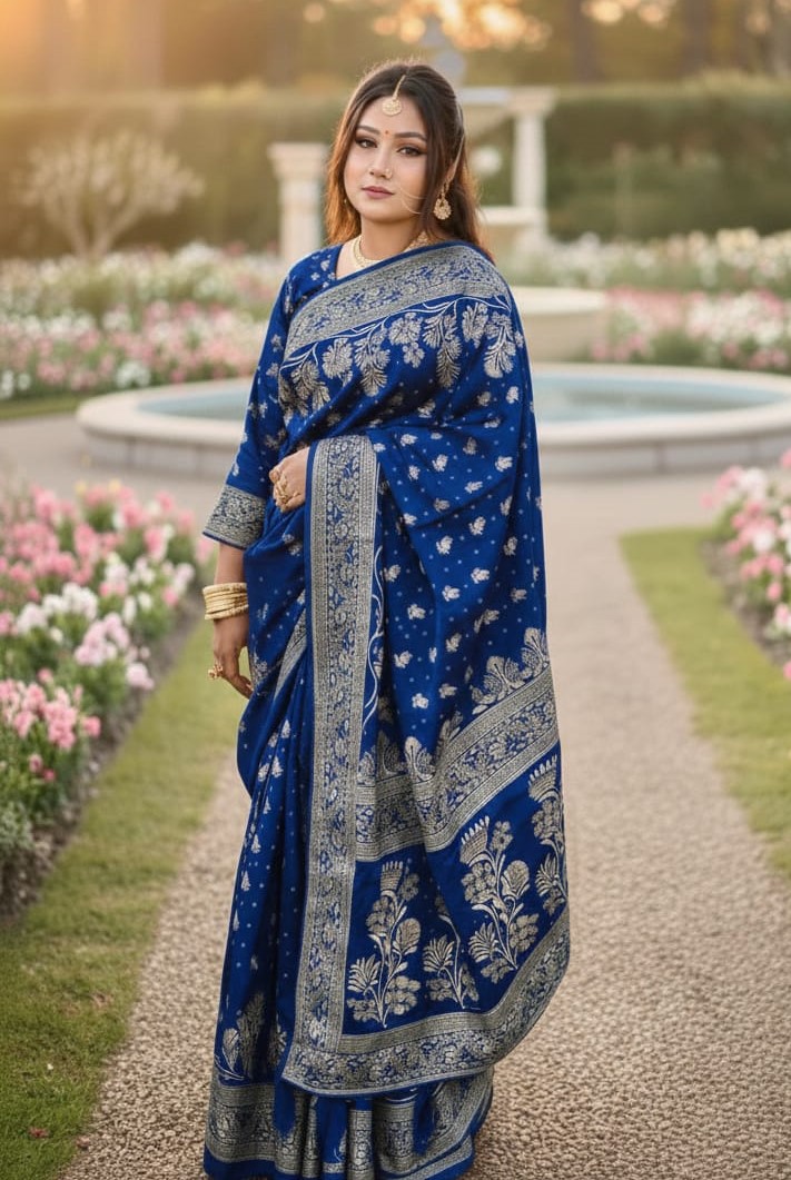 Japani Silk Sharee with Blouse Piece ছবি 7