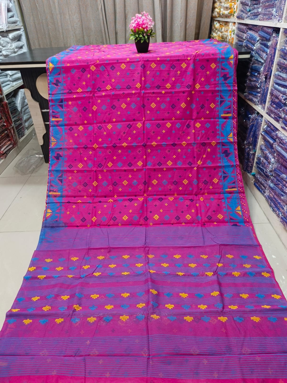Half Silk Skin Print Sharee