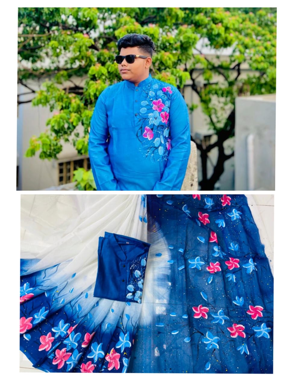 Hand Print Couple Dress