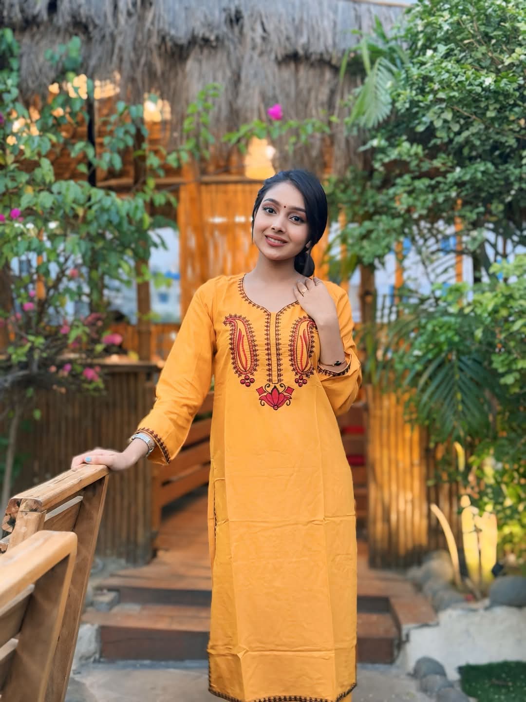 Embroidery Cotton Two Piece Co-Ord Set ছবি 4