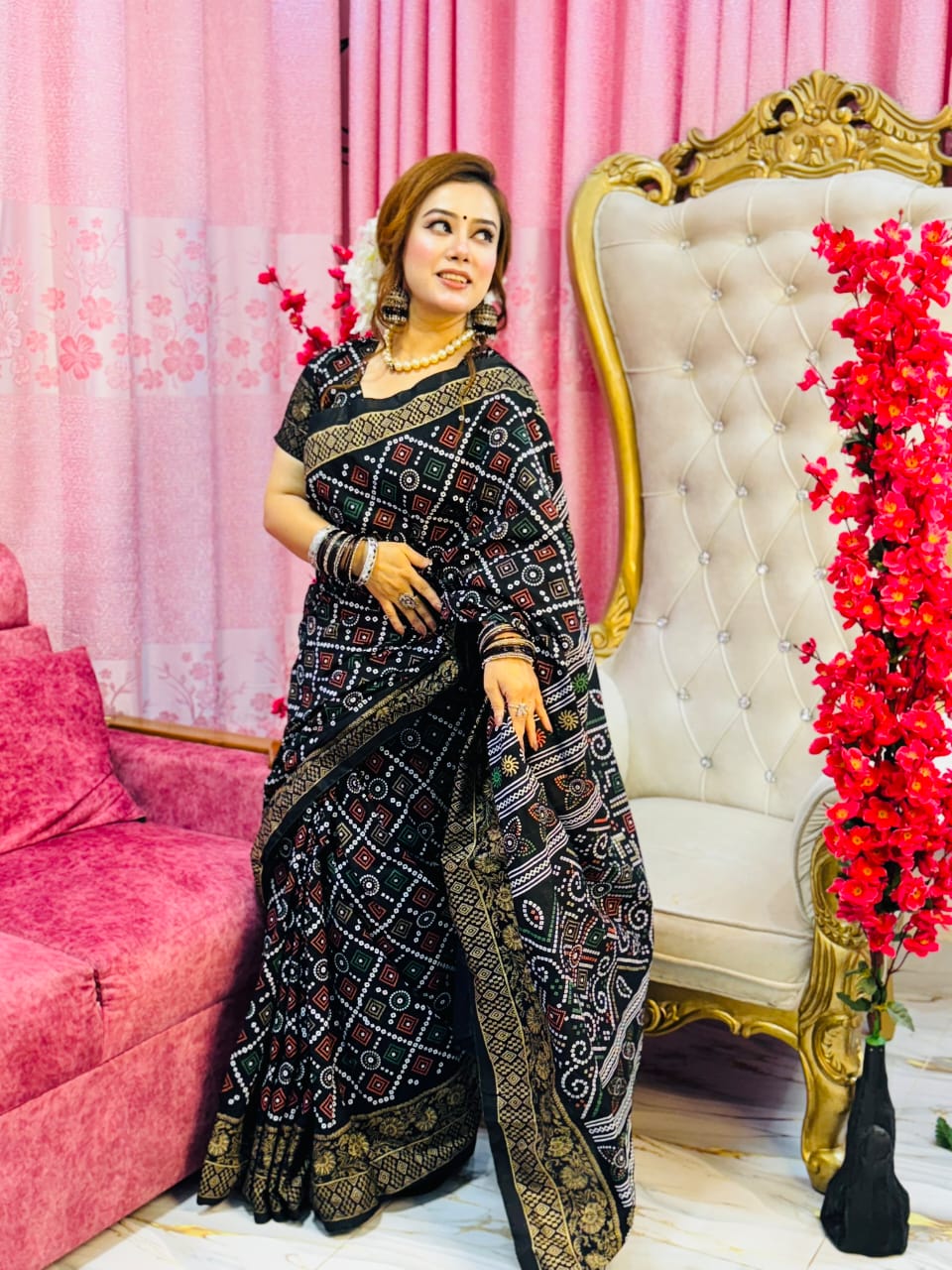 Dhupian Silk Sharee with Blaus Piece ছবি 2
