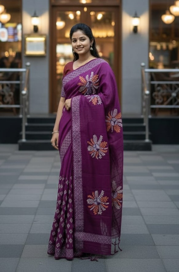 Half Silk Sharee ছবি 5